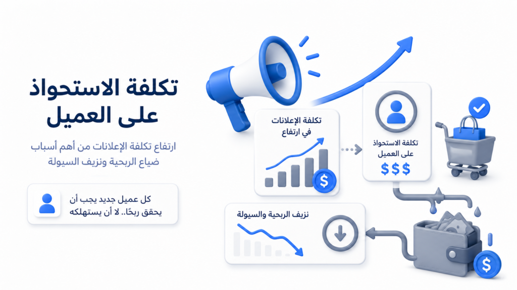 تأثير تكلفة الاستحواذ علي العميل و مخاطره علي آداء المتاجر الالكترونية في السعودية